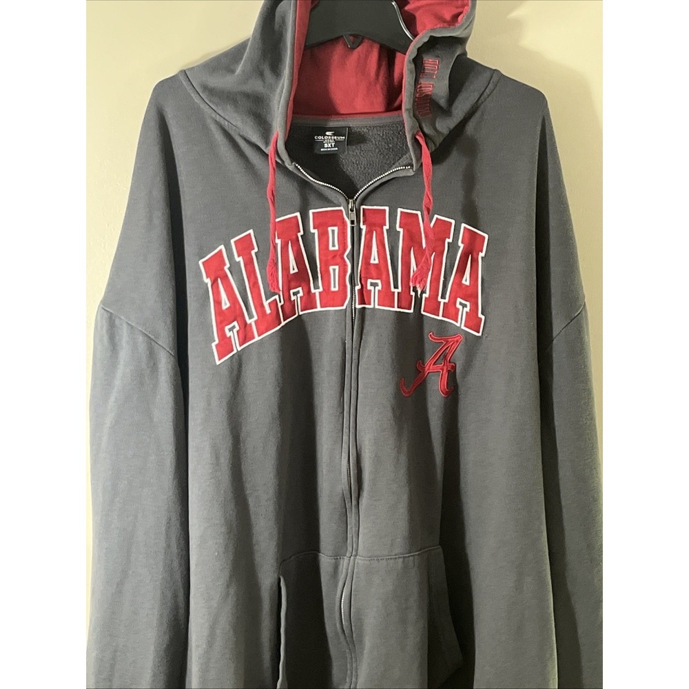 Alabama Crimson Tide Hooded Zip up Sweatshirt By Colosseum Size 5XT